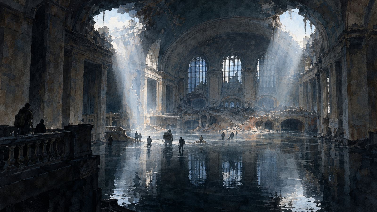 Grand Central: a chamber being built in the open